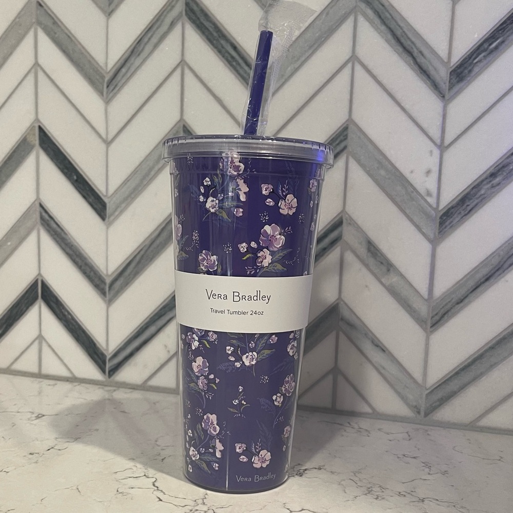 Vera Bradley Travel‎ Tumbler with Straw - 24 oz